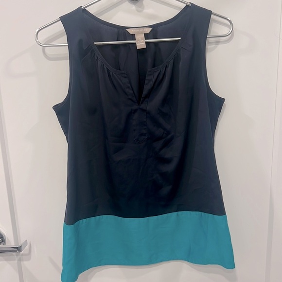 Banana Republic Two-Tone Blue Tunic Tank Top - Size Small, Preloved - Picture 1 of 5